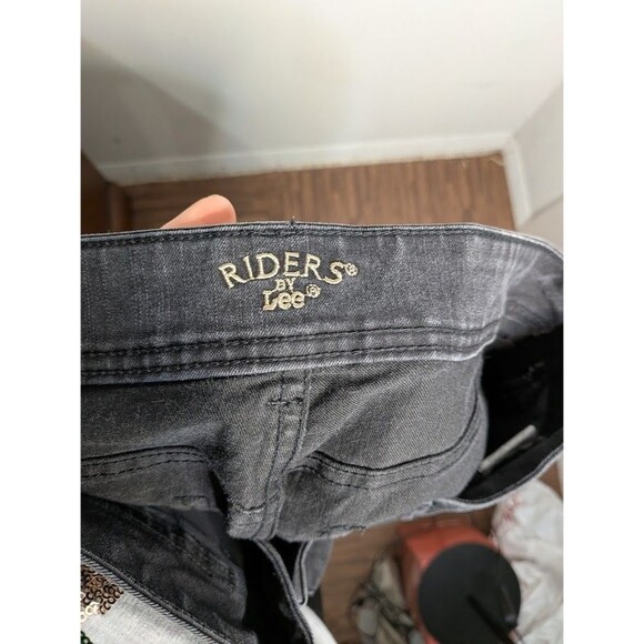 Riders Lee Jeans Women's 16P Black Stretch Petite High Rise Classic Fit EUC - Picture 4 of 5
